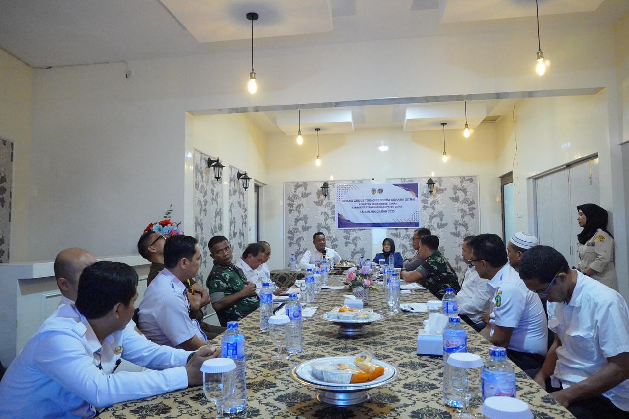 Bupati Luwu Buka Sidang GTRA Redistribusi Tanah Tahun 2025