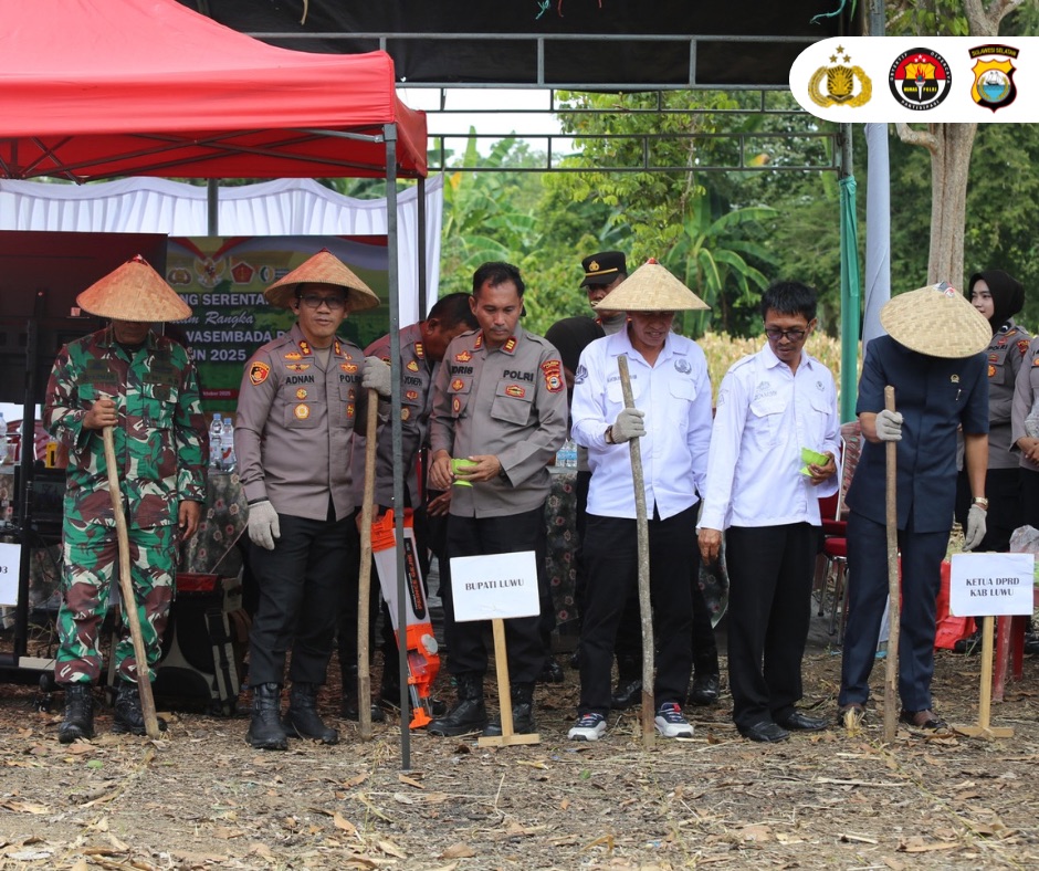 Forkopimda Luwu Bersama Polres Tanam Jagung Serentak Kuartal IV