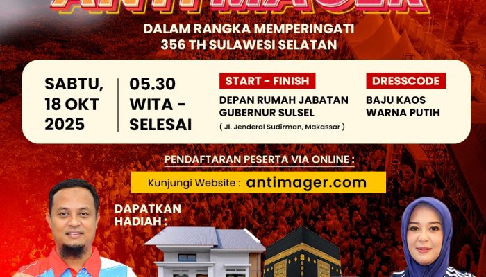 Pemprov Sulsel Gelar Jalan Sehat Anti Mager Peringati 356 Tahun Sulsel