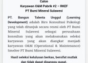 PT BMS Siapkan Tes Tahap Kedua untuk Calon Karyawan Pabrik RKEF