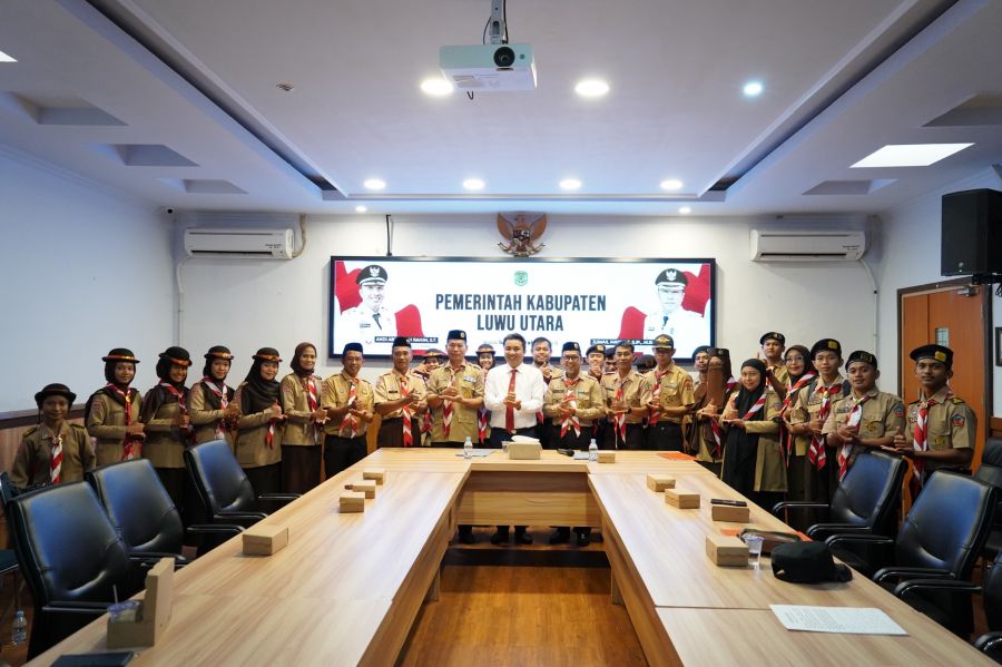 Pramuka Luwu Utara Dilepas Menuju Perkemahan Antar Saka Nasional