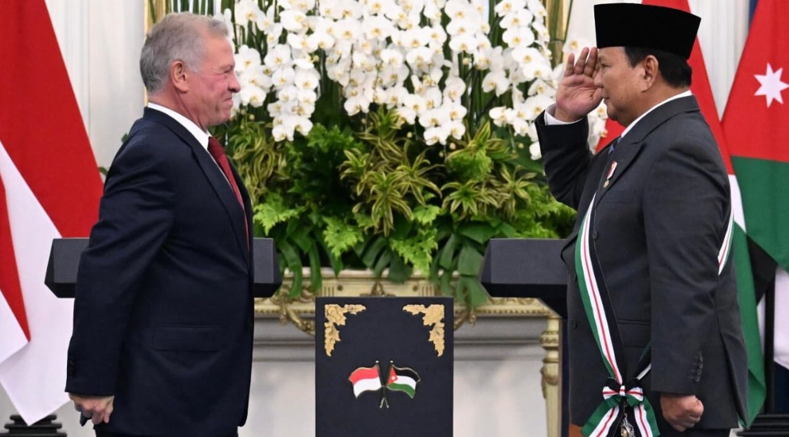 Raja Abdullah II Anugerahkan Order of the Renaissance kepada Presiden Prabowo