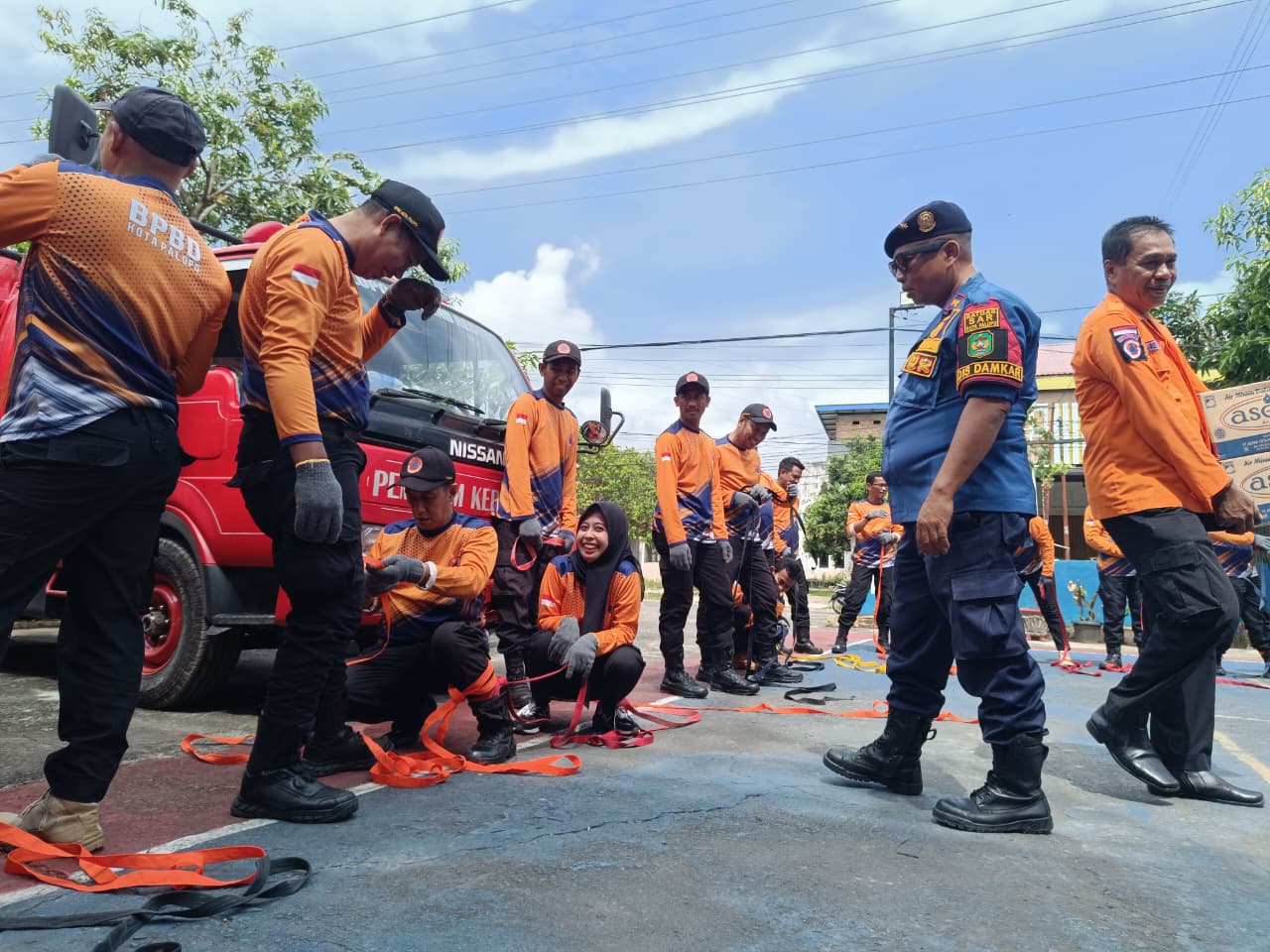 Damkar dan BPBD Palopo Latihan Bersama Tingkatkan Kemampuan Rescue