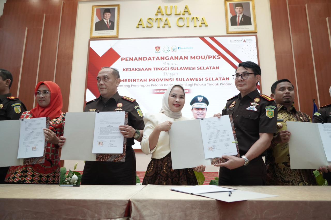 Palopo Ikut Tandatangani Kerja Sama Penerapan Pidana Kerja Sosial di Sulsel