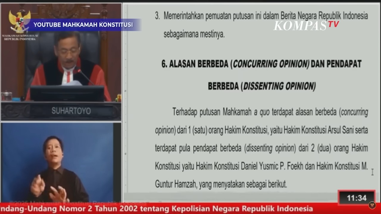 Celah Hukum Dihapus, MK Pastikan Polisi Aktif Tak Bisa Mengisi Jabatan Sipil