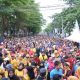 Semarak HUT Makassar ke-418, Jalan Sehat Warnai Pantai Losari