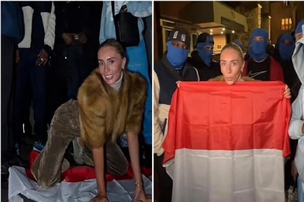 Dendam Dideportasi, Bintang Porno Inggris Lecehkan Bendera Indonesia di Depan KBRI
