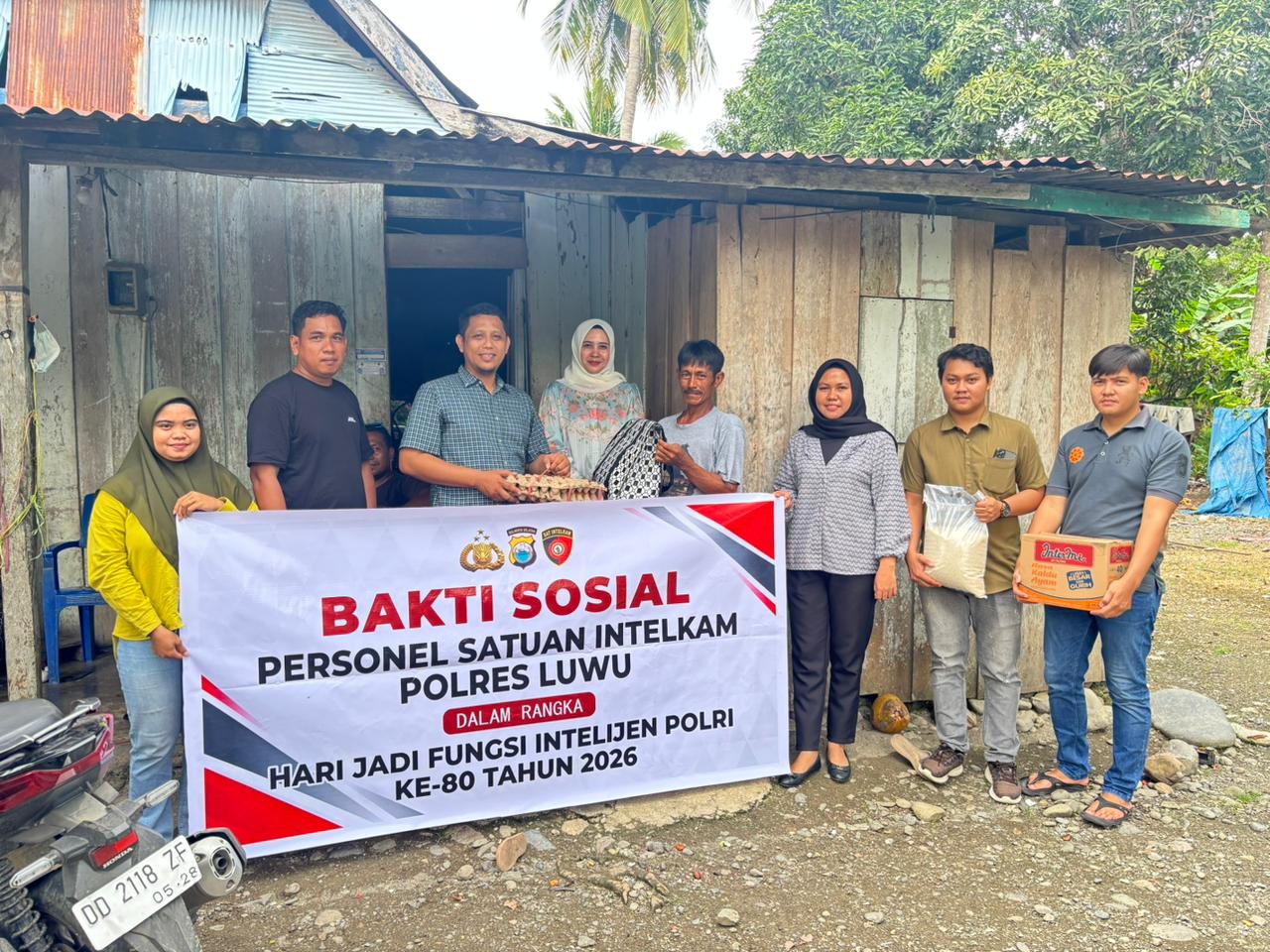 Rayakan HUT Fungsi Intelijen, Sat Intelkam Polres Luwu Berbagi Kasih dengan Lansia