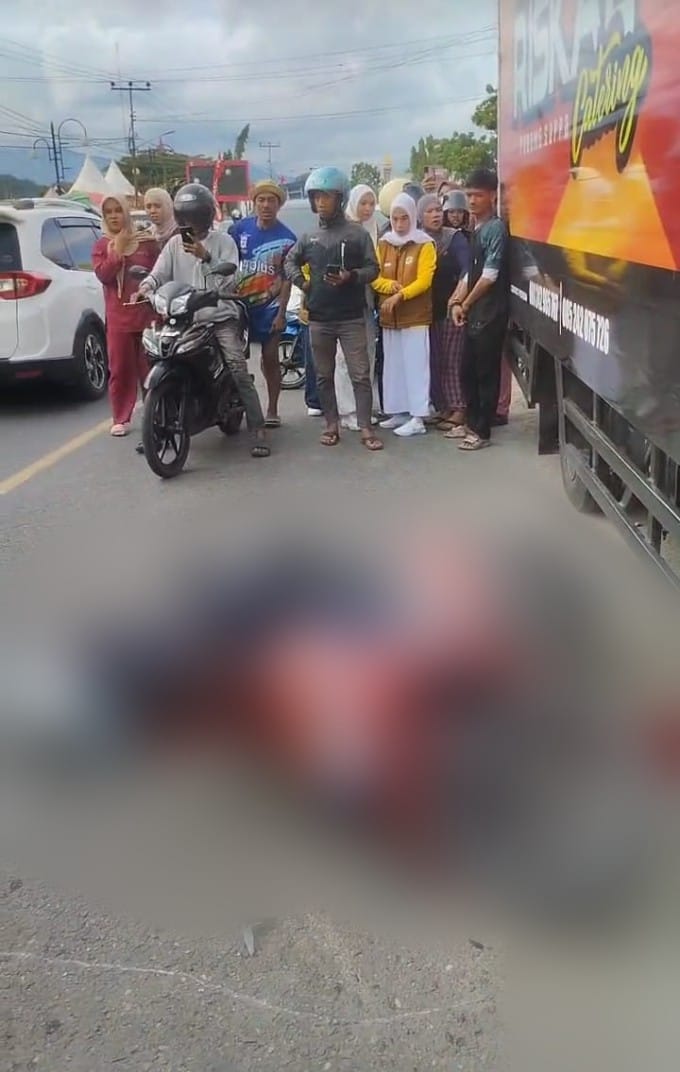 Tabrakan Truk Box dan Sepeda Motor di Padang Sappa, Satu Pengendara Meninggal Dunia