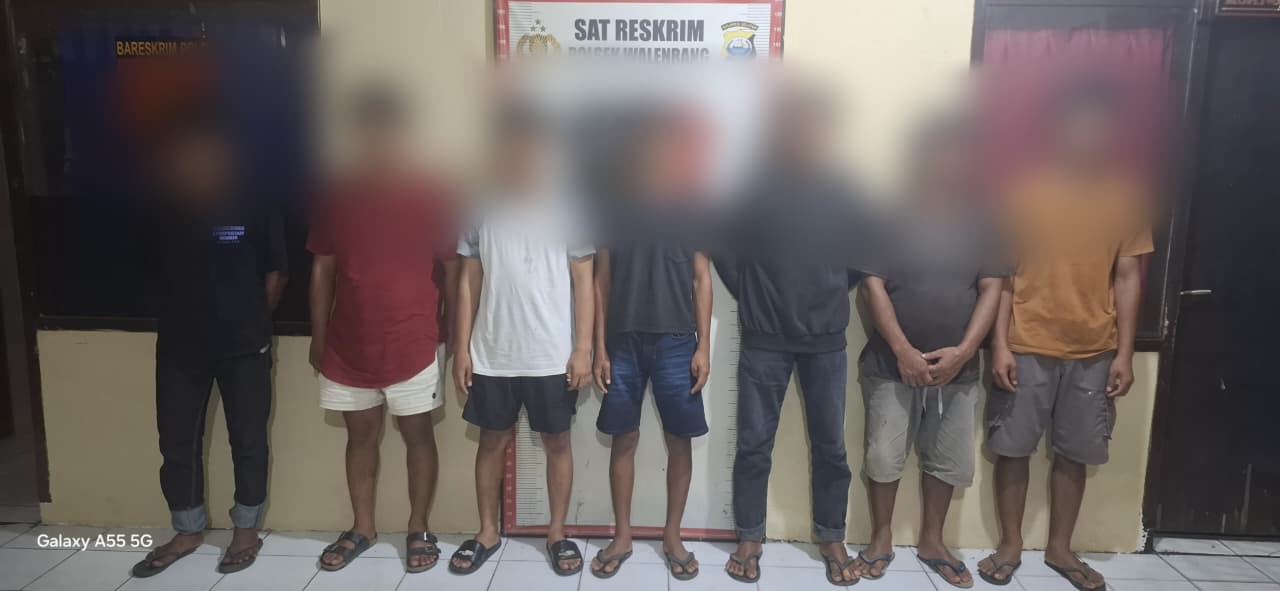 Respon Cepat Polres Luwu, 7 Pelaku Penyiram Air Panas di Walenrang Utara Diringkus