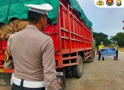 Cegah Kecelakaan Fatal, Satlantas Polres Luwu Gelar Ramp Check Truk di Trans Sulawesi