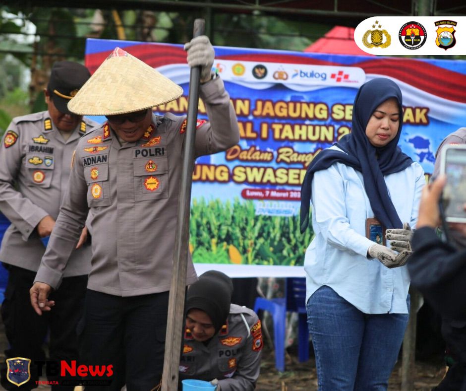 Dukung Ketahanan Pangan, Kapolres Luwu Pimpin Penanaman Jagung Serentak di Kamanre