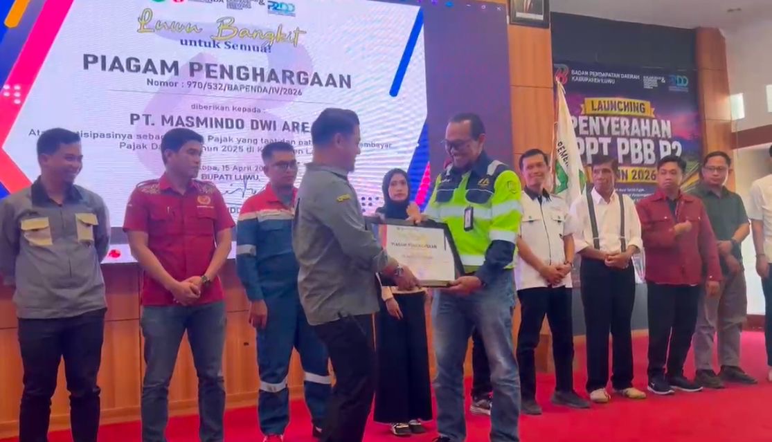 Dua Tahun Berturut-turut, MDA Sabet Penghargaan Kepatuhan Pajak dari Pemkab Luwu
