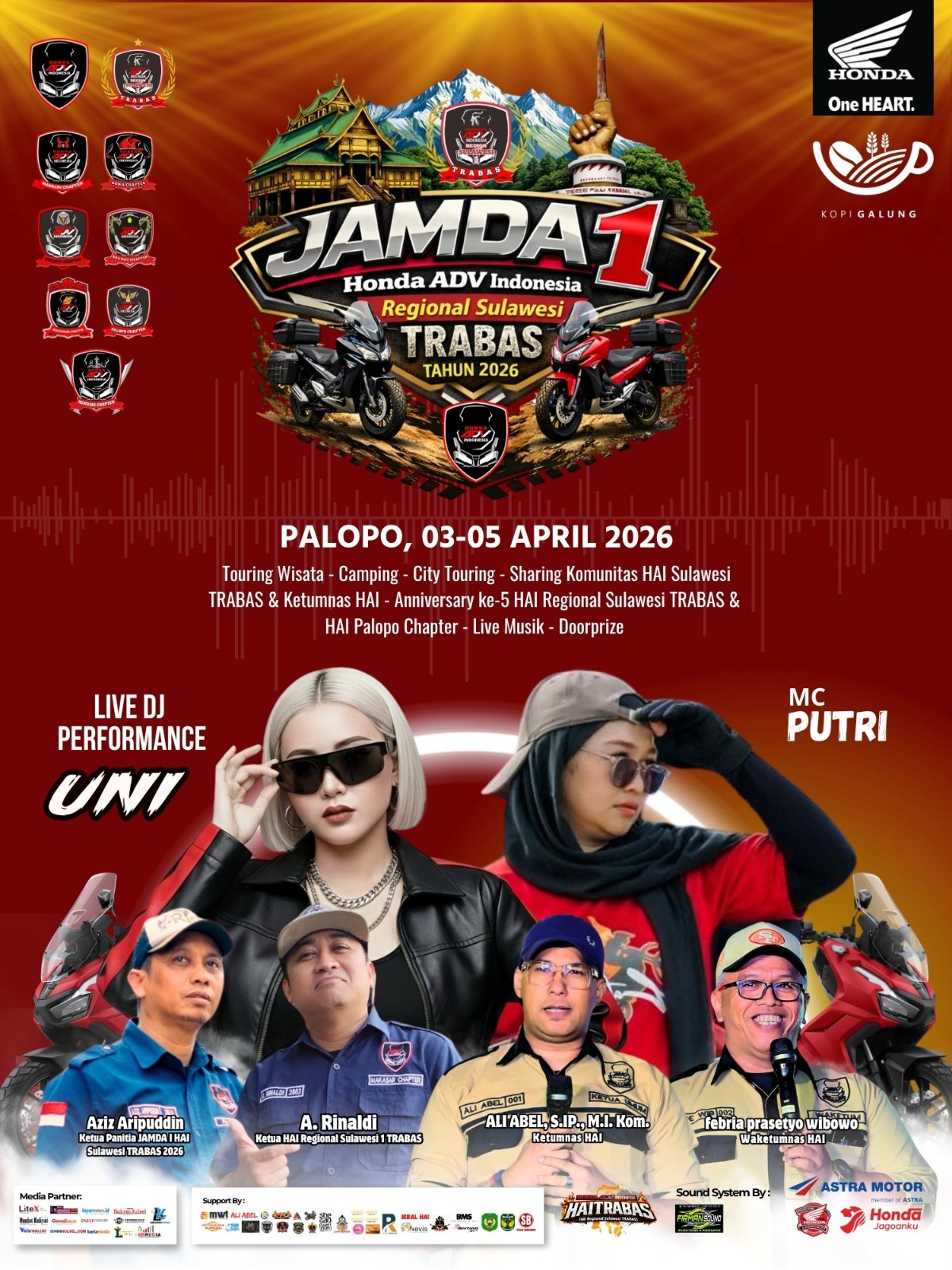 Jelang Pelaksanaan Jamda Honda ADV, Panitia Matangkan Persiapan di Desa Sampoddo