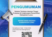 Pemkab Luwu Buka Seleksi Terbuka JPT Pratama untuk Posisi Sekda Pemkab Luwu Buka Seleksi Terbuka JPT Pratama untuk Posisi Sekda