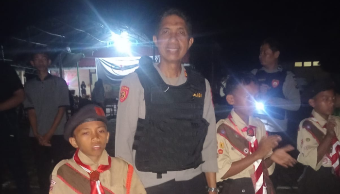 Pastikan Perkemahan Aman, Polres Luwu Sisir Area SMKN 11 Luwu di Kecamatan Bua