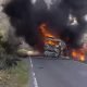 Hindari Lubang Berujung Maut, Bus ALS Tabrak Truk Tangki Hingga Hangus Terbakar