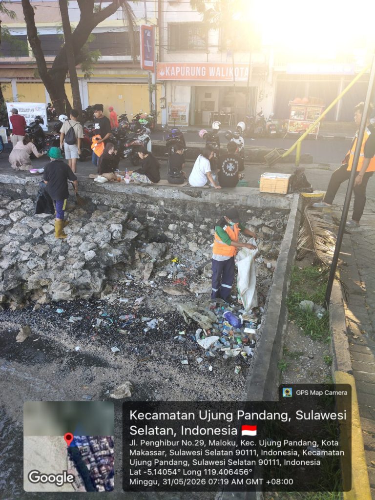 Sempat Viral Dipenuhi Sampah Kiriman, Kondisi Terkini Pantai Losari Kembali Bersih