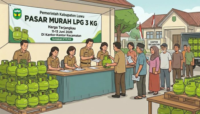 Harga Gas Melon Meroket, Dinas Perdagangan Luwu Turun Tangan Gelar Pasar Murah