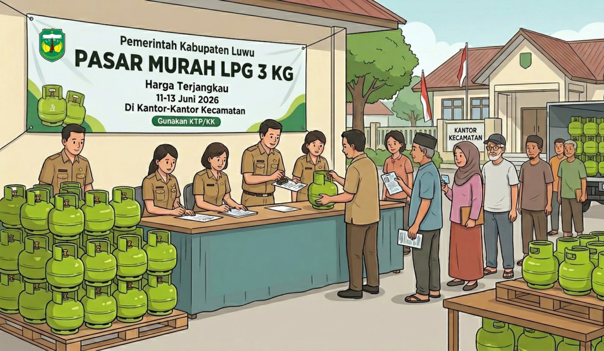 Harga Gas Melon Meroket, Dinas Perdagangan Luwu Turun Tangan Gelar Pasar Murah