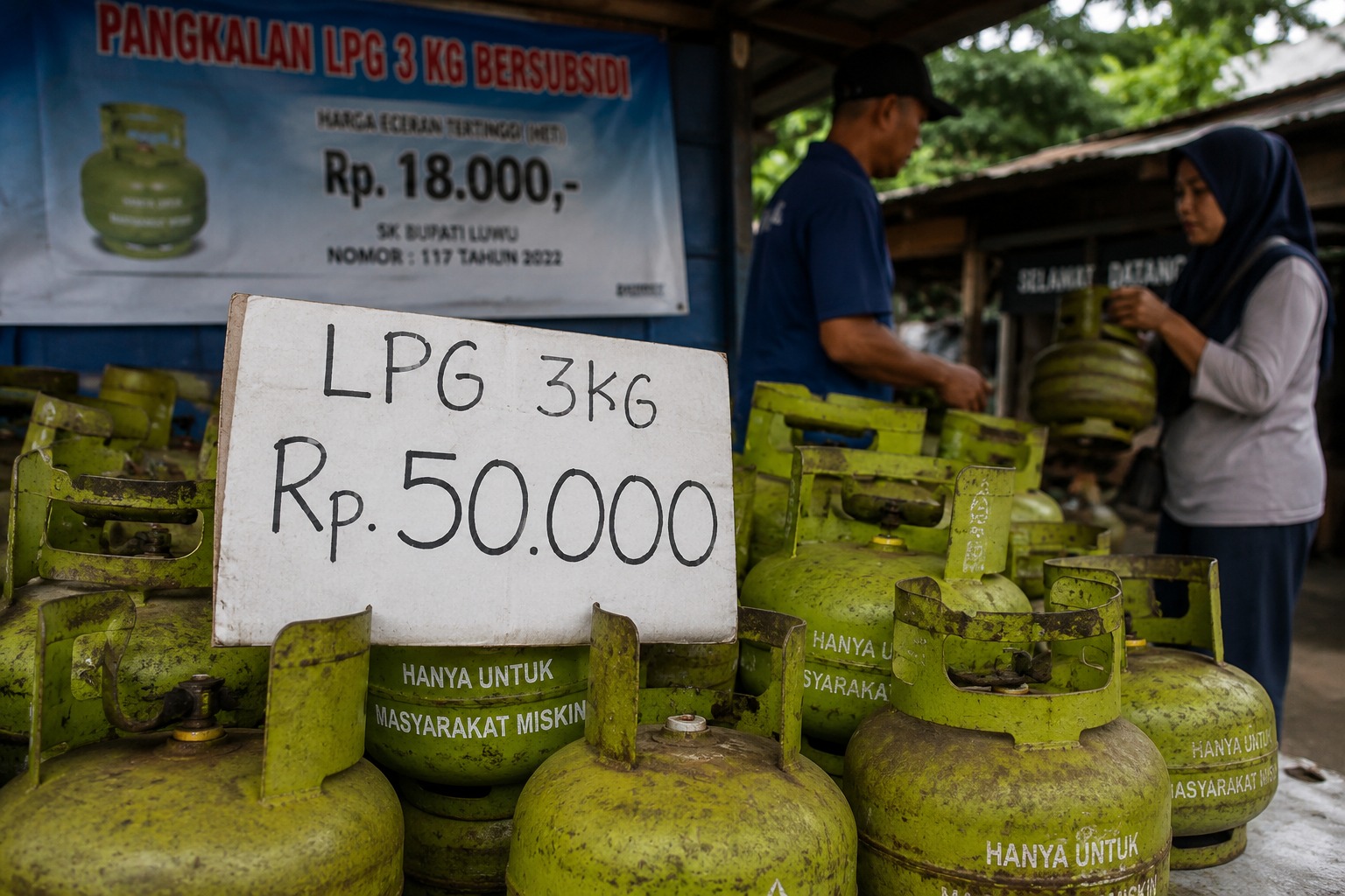 Warga Kecamatan Bua Keluhkan Harga Gas Subsidi Capai Rp50 Ribu per Tabung