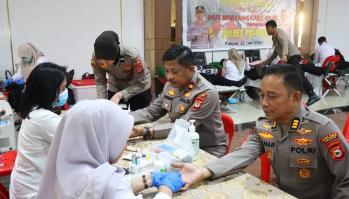 Polres Palopo Gelar Donor Darah Sambut HUT Bhayangkara ke-80 Bersama PMI