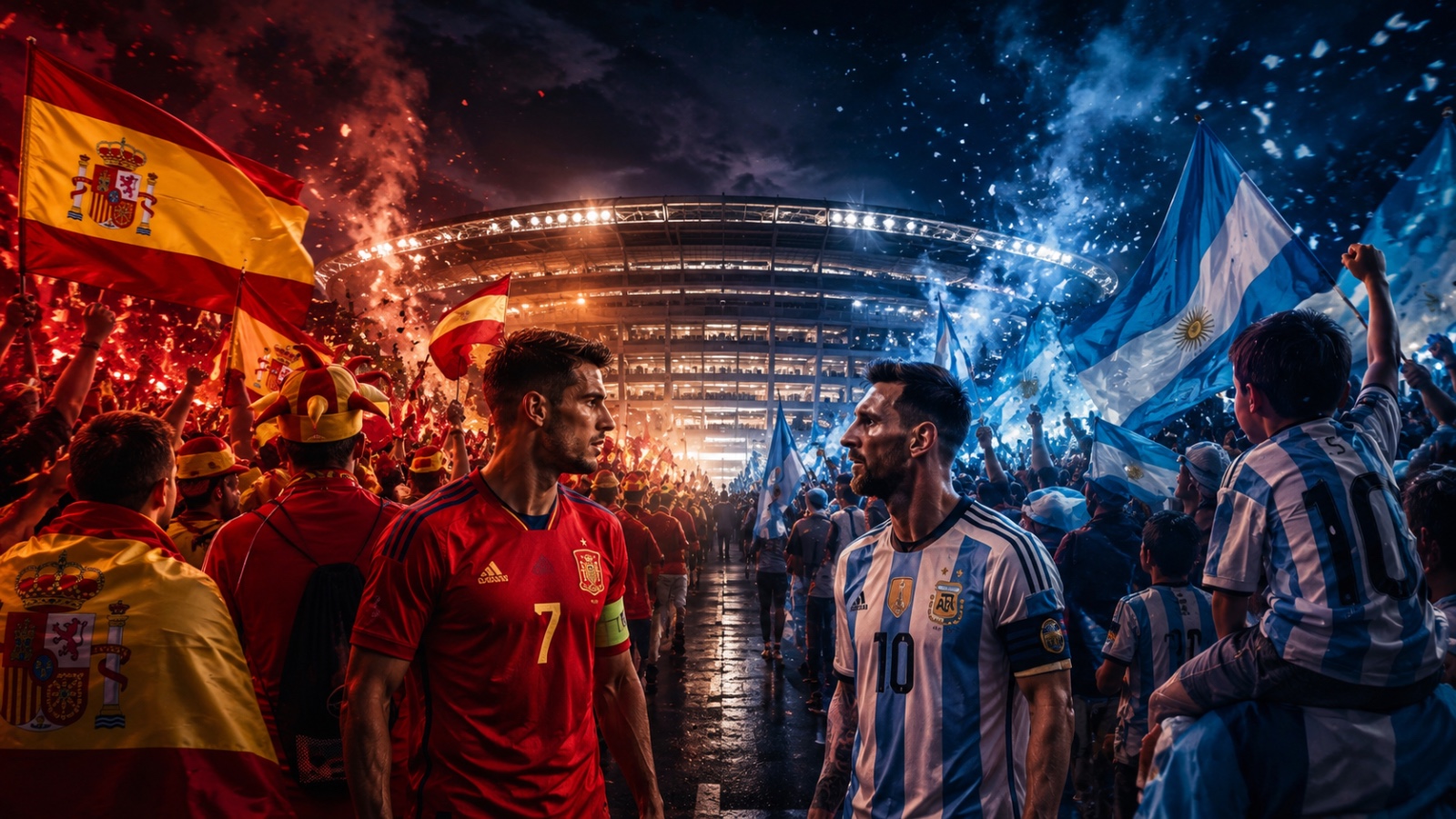 Besok Argentina dan Spanyol Saling Jegal Demi Takhta Juara Dunia