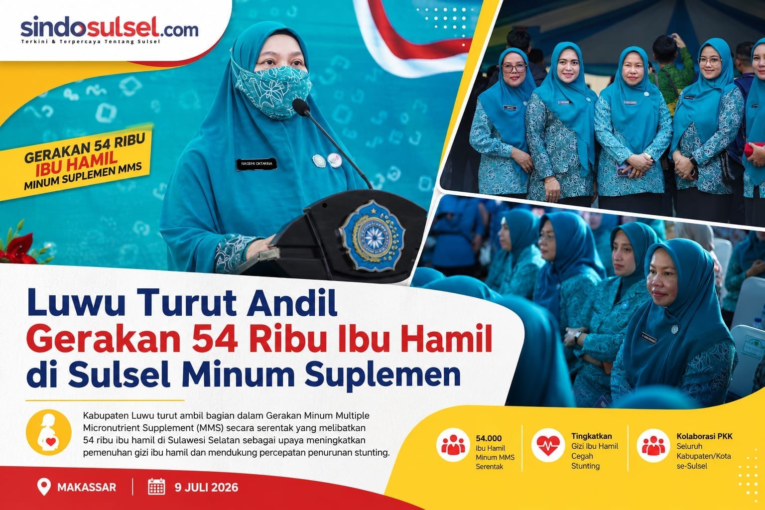 Kabupaten Luwu Dukung Gerakan Minum MMS untuk Percepatan Penurunan Angka Stunting di Sulsel